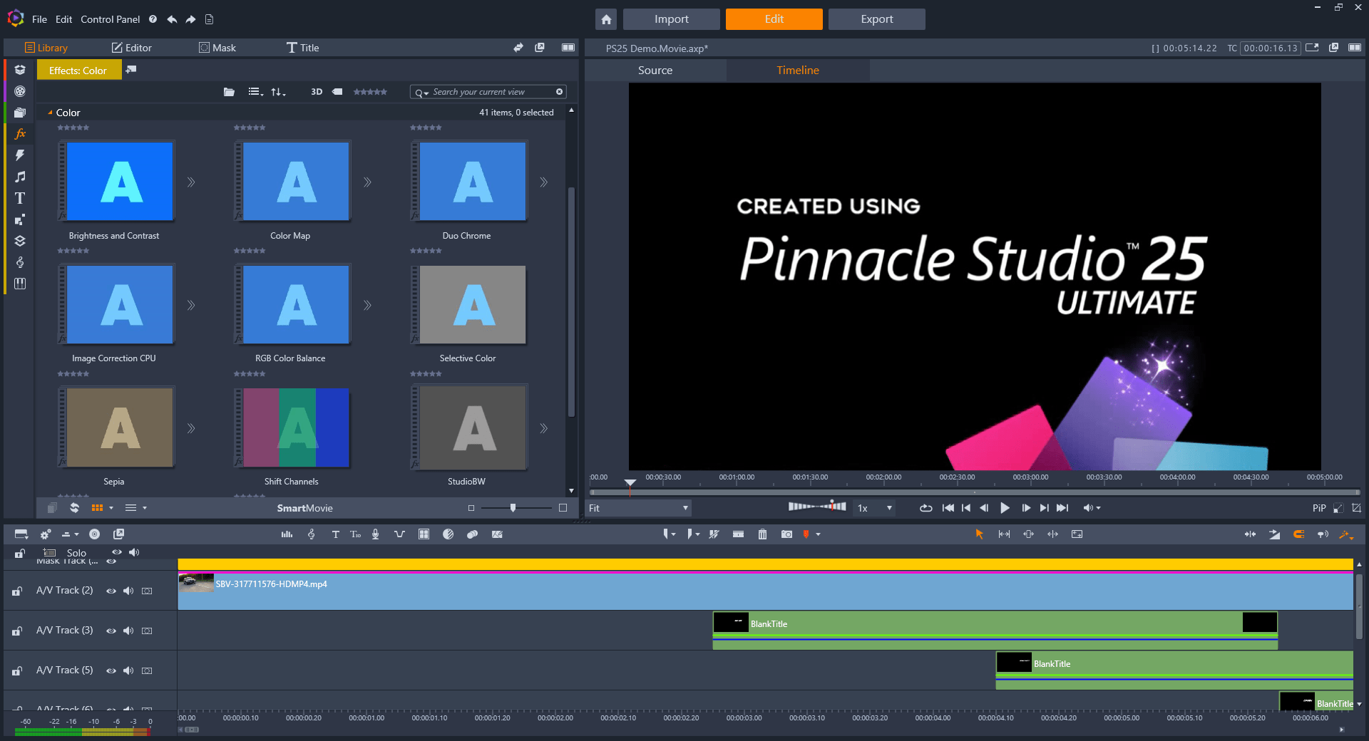 Pinnacle Studio 25 Ultimate, upgrade, ESD v češtině nyní se slevou 46 